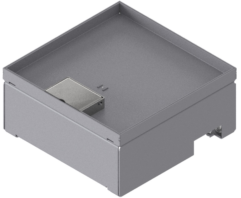 Produktbild UBD 210 205  -  Unterflur-Bodendose UBD 210 inkl. Deckel mit Kante, geschlossen, 15mm Vertiefung und 1 Schnurauslass